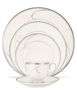 Noritake Dinnerware, Set of 4 Platinum Wave Holiday Appetizer Plates