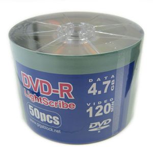 100pcs Lightscribe DVD R 16x Light Scribe Disc Printing