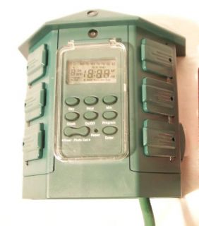 Outlet Light Timer w Photocell Christmas Outdoor Lighting New