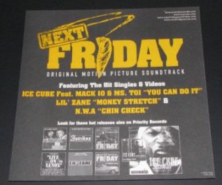 Next Friday Motion Picture Promo Album Poster Flat