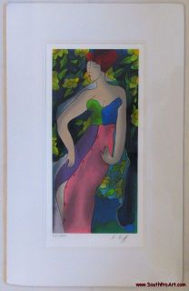 LINDA Le KINFF   Verdure   serigraph with mat and COA from Park West