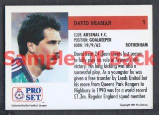 Gordon Durie Tottenham Hotspur 348 Pro Set Football 1991 2 Trade Card