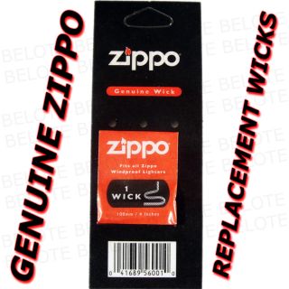 Genuine Zippo Replacement Wick 1 Pack Wicks New USA