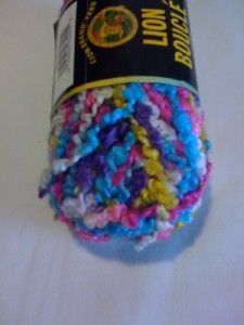 Yarn, Lion Brand Boucle, Color #201   Sprinkles, 2.5 ounce, Bulky