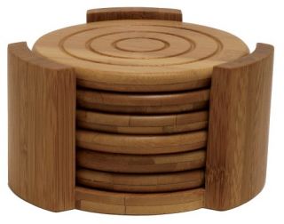 Features of Lipper Bamboo Collection 7 Piece Coaster Set