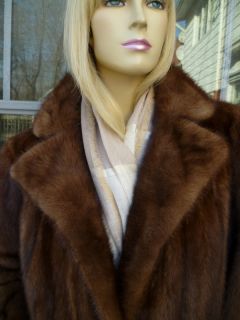 Women Beautiful Demi Buff Mink Fur Coat Sz 10 12