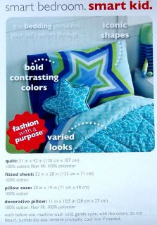 Little Miss Matched Superstar Quilt Sheet Pillow 4pc Toddler Bedding