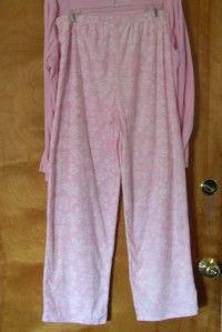 Villager Liz Claiborne 2pc Pajama Set Pink Fleece
