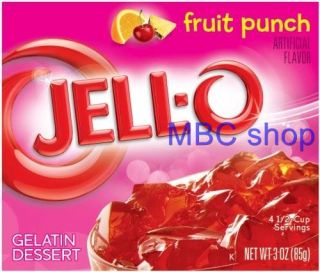 Jell O Gelatin 10 Box Lot Naturally Fat Free Fruit Jello Desserts