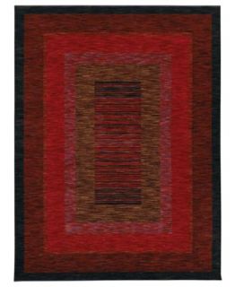 Shaw Living Area Rug, American Abstracts 21800 Monza Red 79 x 103