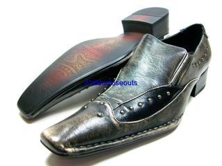 Mens Italian Style Studded Pointy Toe Loafers Shoes