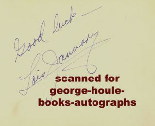 Lois January Autograph 1933 Black Cat Wizard of Oz