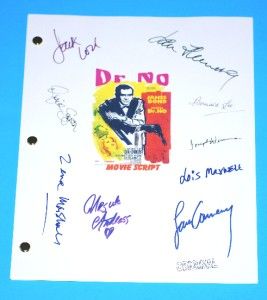 Dr No Movie Script Autograph rpt Sean Connery Ursula Andress Jack Lord