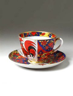 Lomonosov Porcelain Folk Designs 2pc