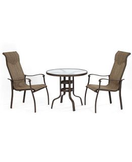 Patio Furniture, 3 Piece Set (32 Round Dining Table, 2 Dining Chairs