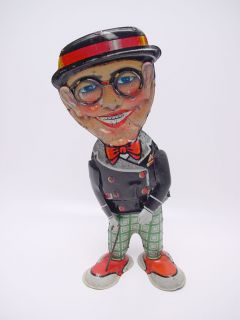 RARE Marx Toy Harold Lloyd Funny Face Walker Tin Windup