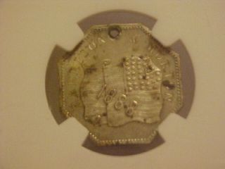 AWESOME 1888 SILVER HARRISON & MORTON CAMPAIGN MEDAL TOKEN NGC MS62