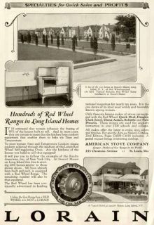 Stewart Manner L I Homes in 1929 Lorain Cook Ranges Ad