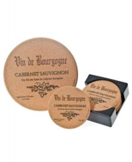 Thirstystone Coasters, Set of 4 Cabernet Wine Label Coasters with