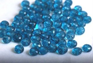 20 Pcs AAA London Blue Topaz Loose Gemstone Faceted Beads 4 5 mm S1076