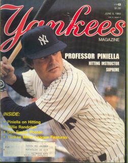 1983 Yankees Magazine Lou Piniella Hitting Instruction