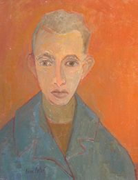 autoportrait   peinture   38X46   1955 Self Portrait   painting