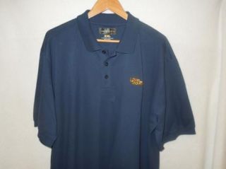 Mens Loudmouth Navy Blue Short Sleeve Polo Golf Shirt Size 2XL