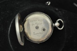 Nice Vintage 37mm London Henry Mills Pocket Watch Keeping Time