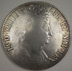 France Scarce Silver ECU 1694 Louis XIV Mint Metz