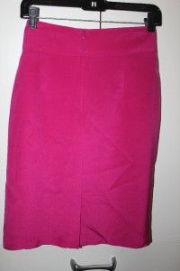 Louben Silk Pencil Skirt with Sash in Fushia Women Size 10 New
