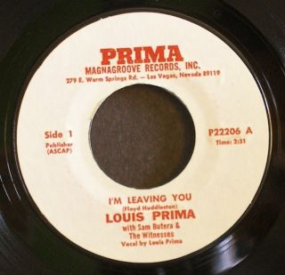 Soul Louis Prima IM Leaving You Judy Prima Magnagroove 22206 45 Hear