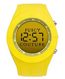Juicy Couture Watch, Womens Digital Sport Couture Yellow Rubber Strap