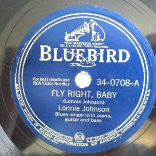 Lonnie Johnson Bluebird 78 Fly Right Baby Ramblers Blu