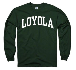 Loyola Maryland Greyhounds Green Arch Long Sleeve T Shirt
