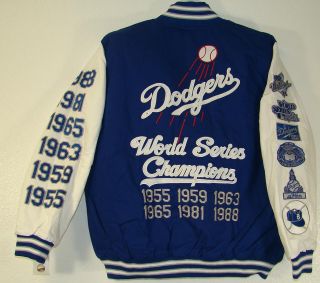 Los Angeles Dodgers 6 Time World Series Champions Mens Lettermans