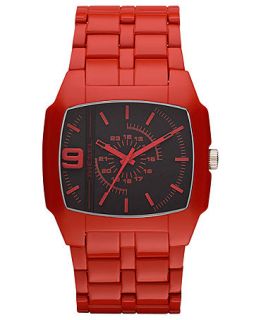 Diesel Watch, Red Acetate Bracelet 46mm DZ1551   All Watches   Jewelry