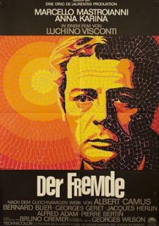 The Stranger 1968 Original German Movie Poster Luchino Visconti