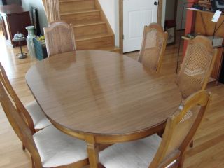 Dining Room Kitchen Table + 6 Chairs & China Hutch Set Home Household
