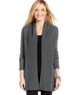 Grace Elements Sweater, Long Sleeve Textured Cardigan
