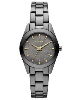 DKNY Watch, Womens Gunmetal Ion Plated Stainless Steel Bracelet 28mm