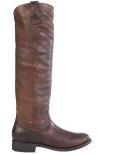 DV by Dolce Vita Lujan Flat Riding Boots in Brown Leather