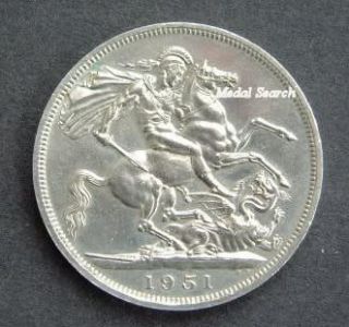 British Crowns Coins George VI 1951 Crown Coin