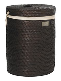 Linea Dark brown large bamboo laundry basket   House of Fraser
