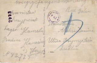 Poland 1920 Lager Hameln Officers Camp to Lublin Censored