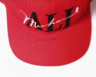 Muhammed Ali I Am The Greatest Autographed Embroidered Red Cap