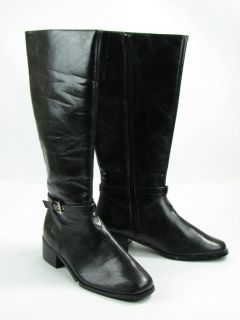 Annie Lynsey Riding Boot Black Womens Size 10 M New $90