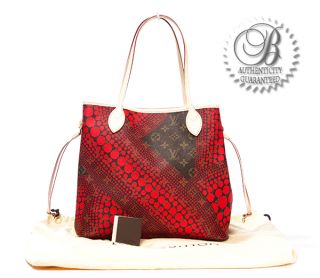 Louis Vuitton Ed Kusama Yayoi Monogram Waves Red Neverfull mm Bag
