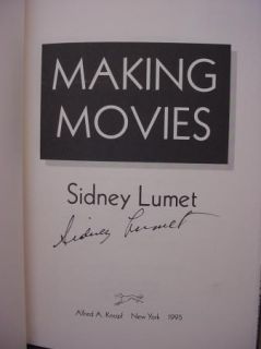 Making Movies Sidney Lumet Signed First Edition Printing