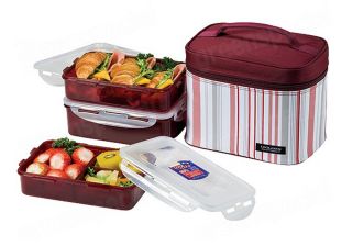 New Lunch Box Set Bento Lock & Lock HPL817 Salad Sandwich Box With