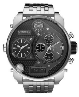 Diesel Watch, Analog Digital Stainless Steel Bracelet 60x20mm DZ7221